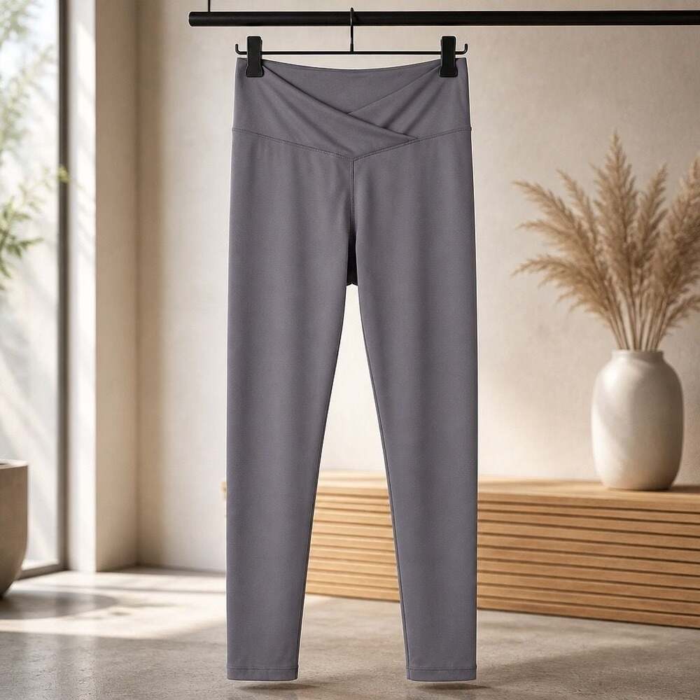 Aeropostale Women's Size L Gray V-Waist Athletic Leggings #446